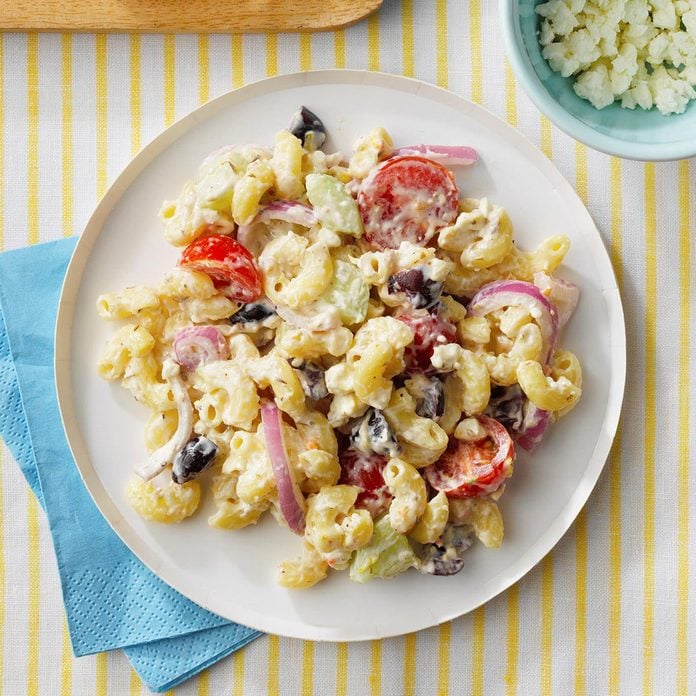 Grecian-Inspired Macaroni Salad