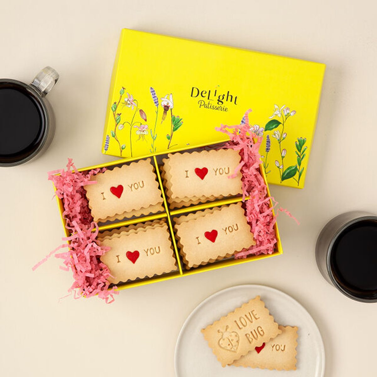 gifts for friends Love Message Shortbread Cookies