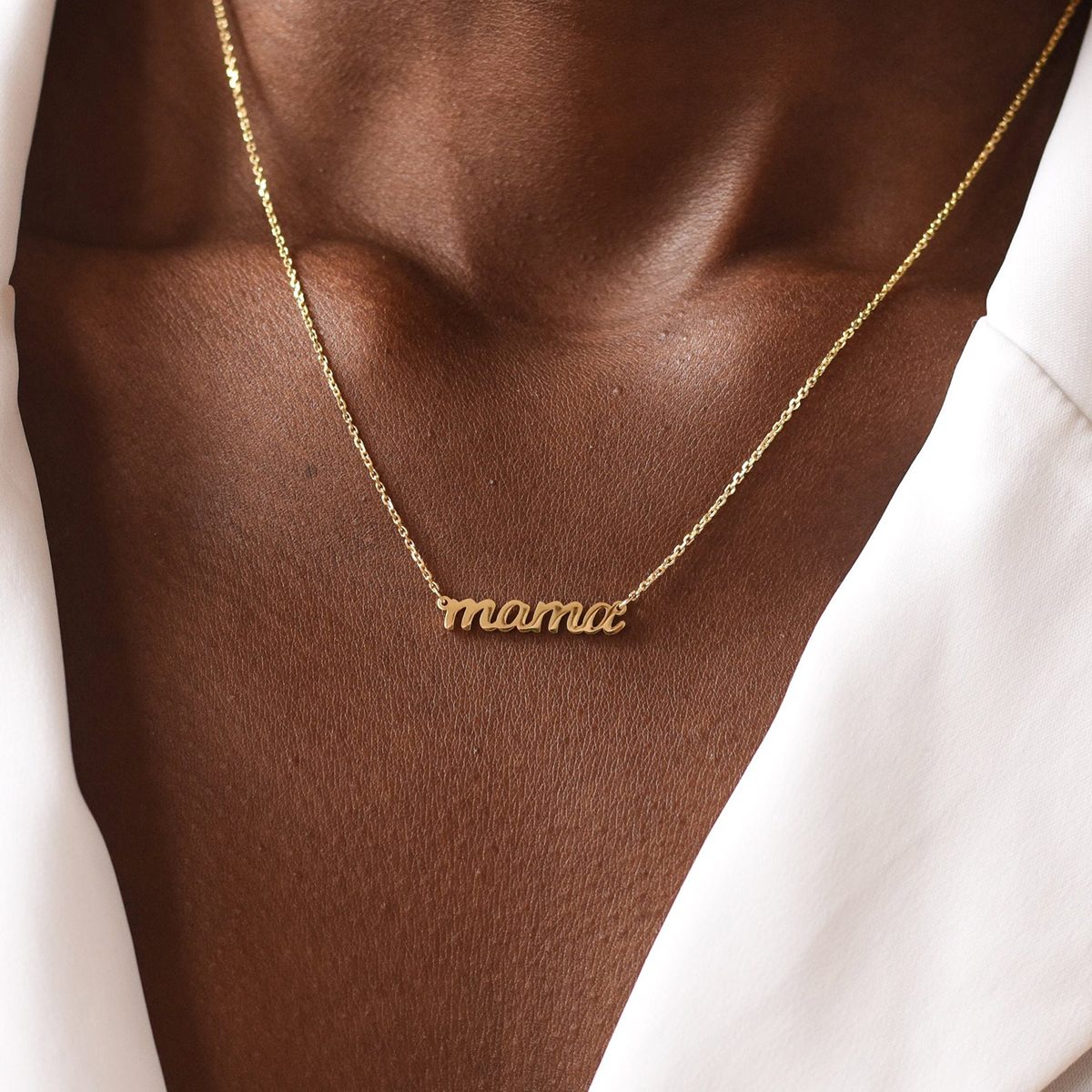 just because gifts Mama Script Necklace