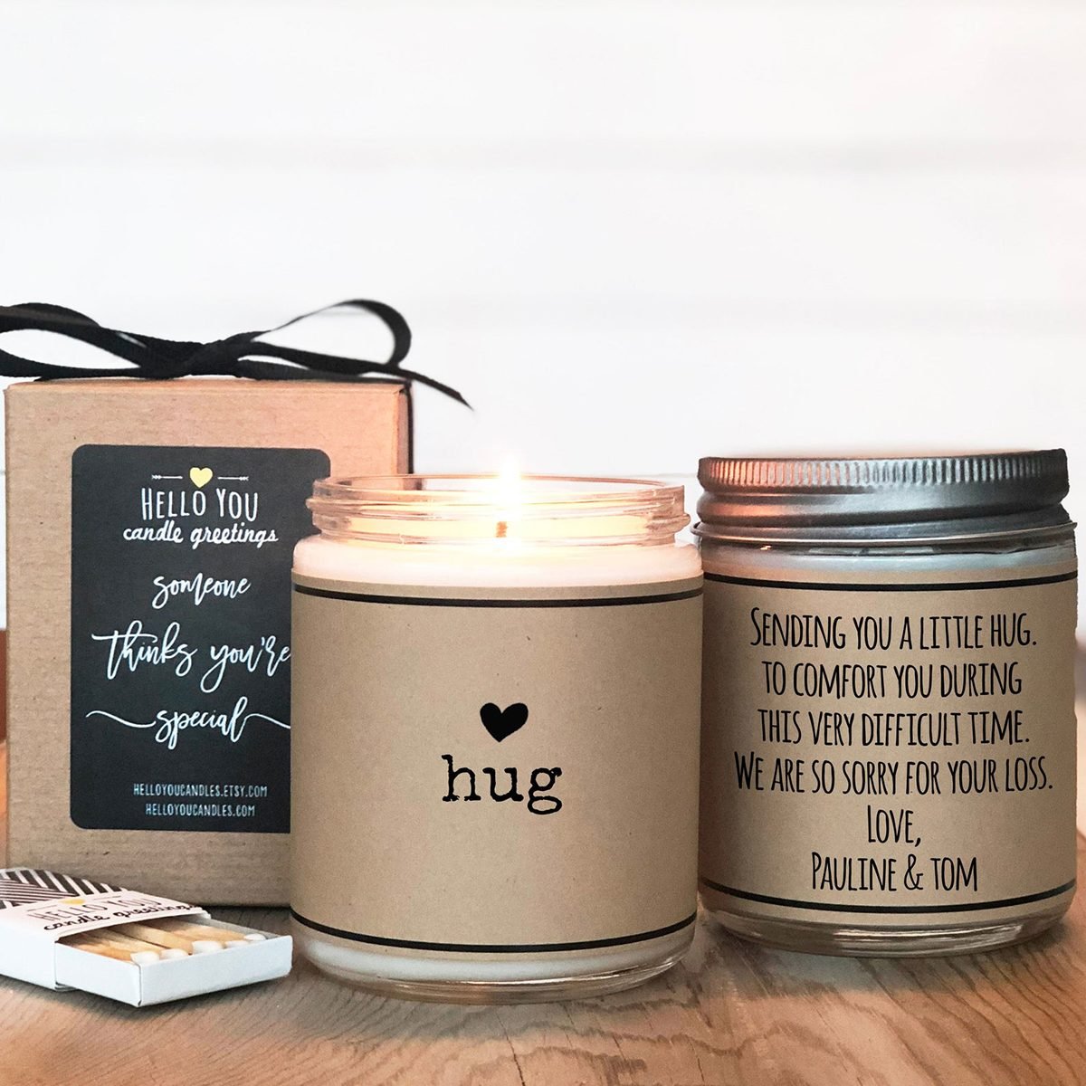 gifts for friends Send A Hug Candle