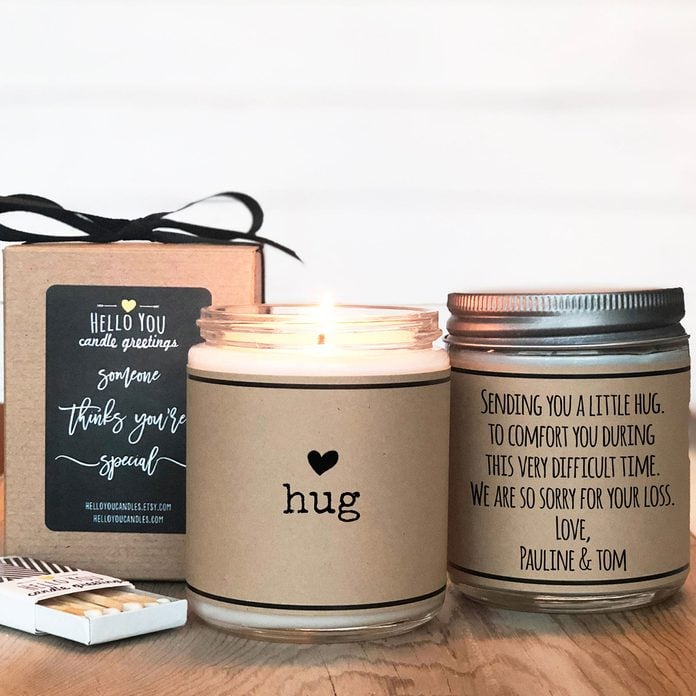 gifts for friends Send A Hug Candle