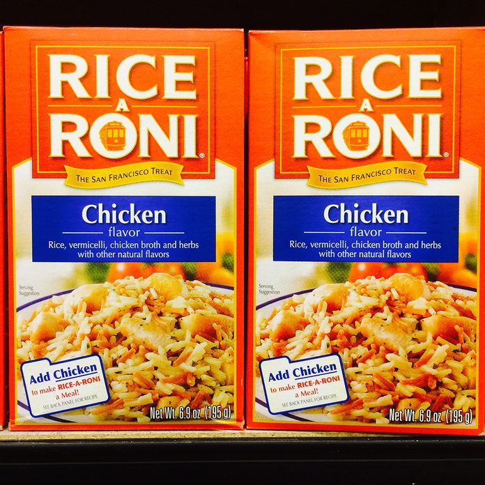 Rice a Roni, prepared food in a box, popular side dish