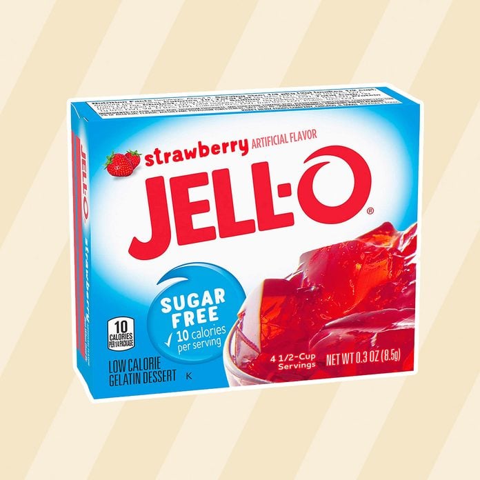 Jell-O Strawberry Sugar-Free Gelatin, 0.30 Ounce (8.5g), (Pack of 3)