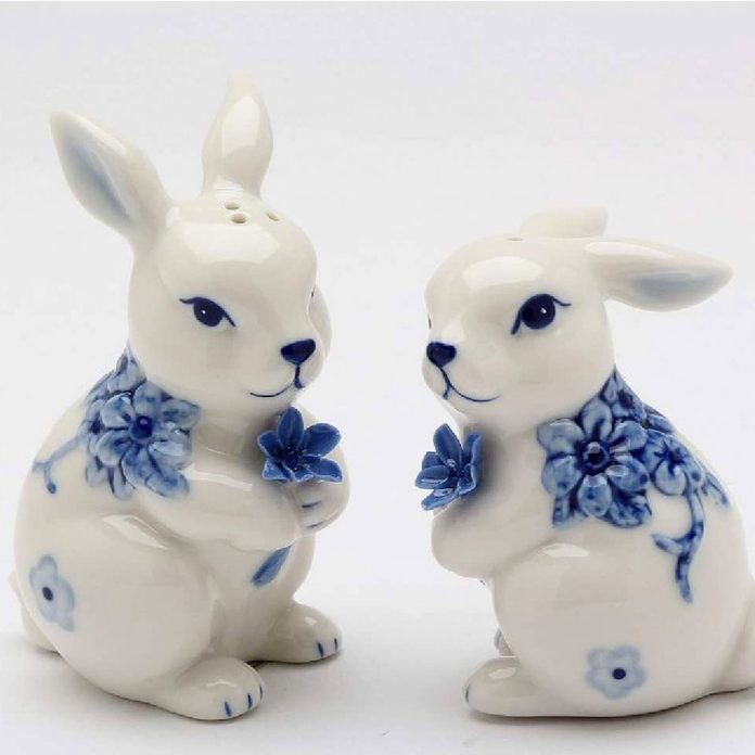 vintage easter decorations Bunny Salt And Pepper Shakers