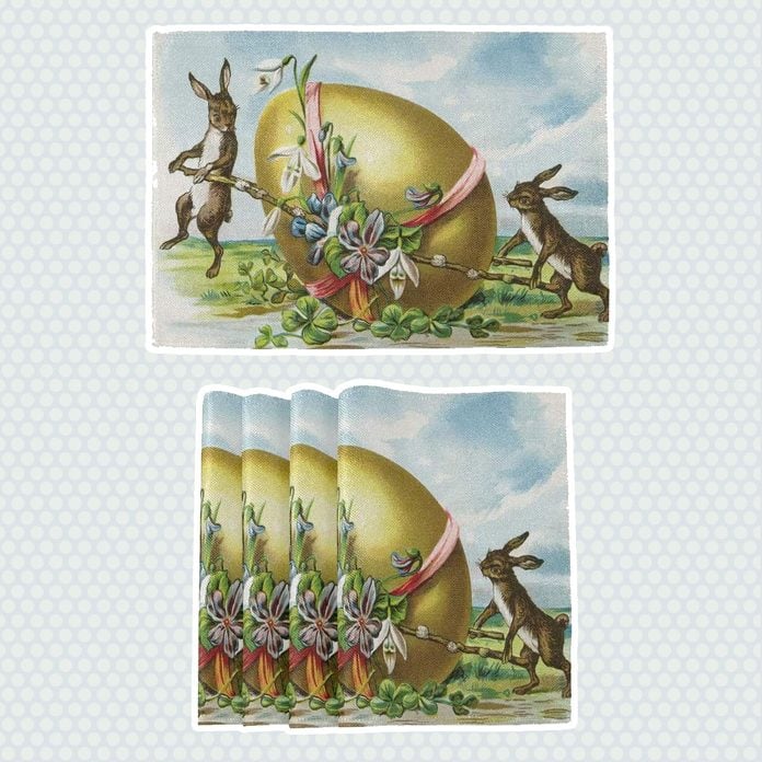 vintage easter decorations Easter Bunny Placemats