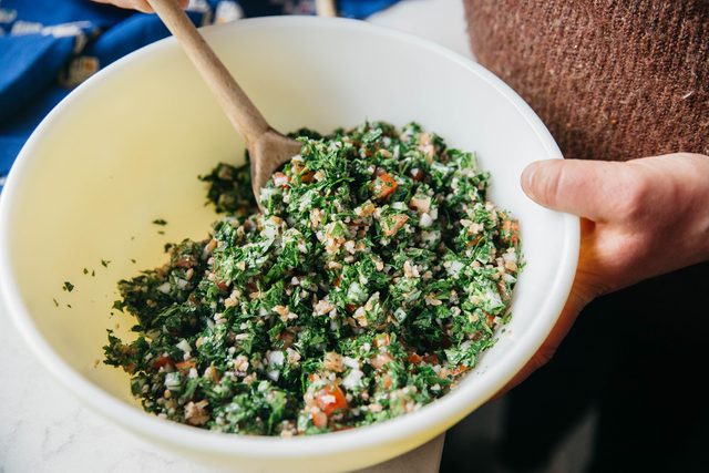 Add bulgur to finish what is tabouli Lepage Food & Drinks