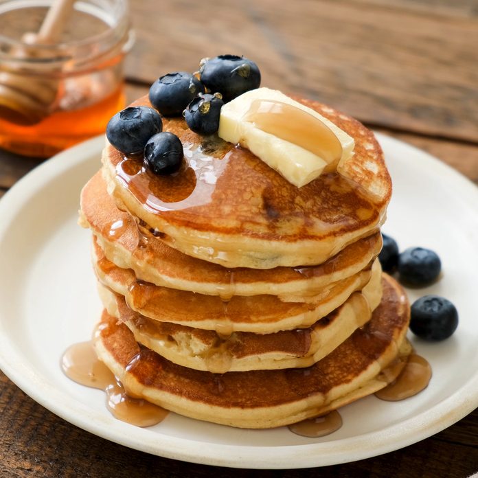 easter traditions around the world Breakfast Pancakes With Blueberries, Butter And Honey