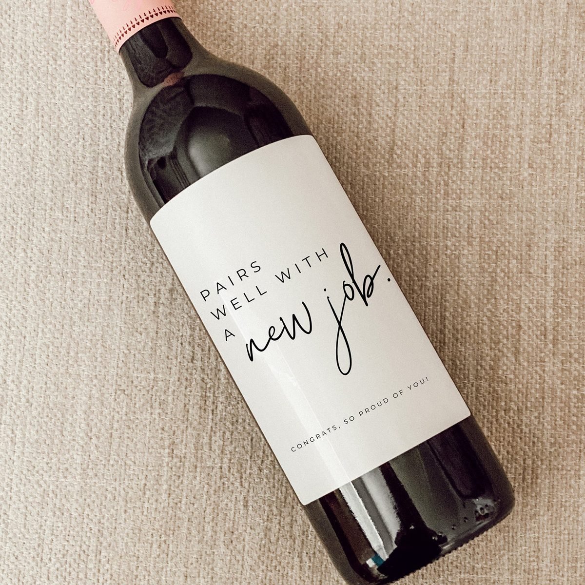Custom Wine Label new job gifts