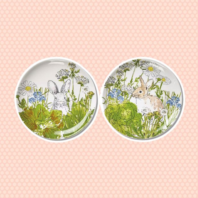 vintage easter decorations Easter Bunny Spring Plates