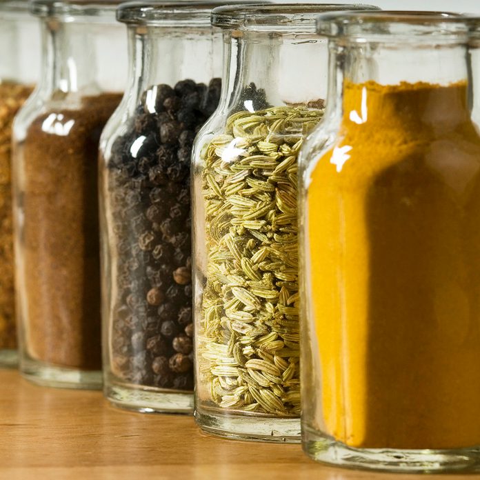 Row Of Spice Jars