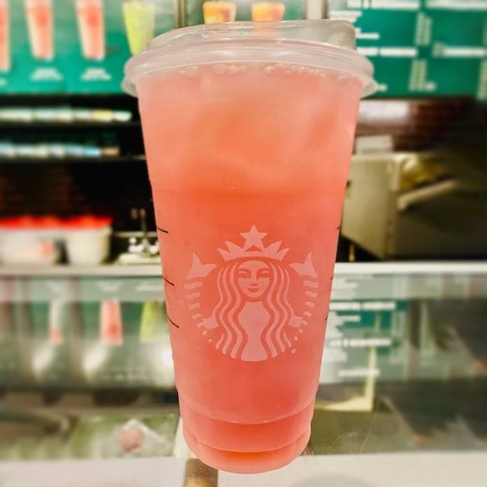 Starbucks Fuzzy Peach Refresher from the secret menu