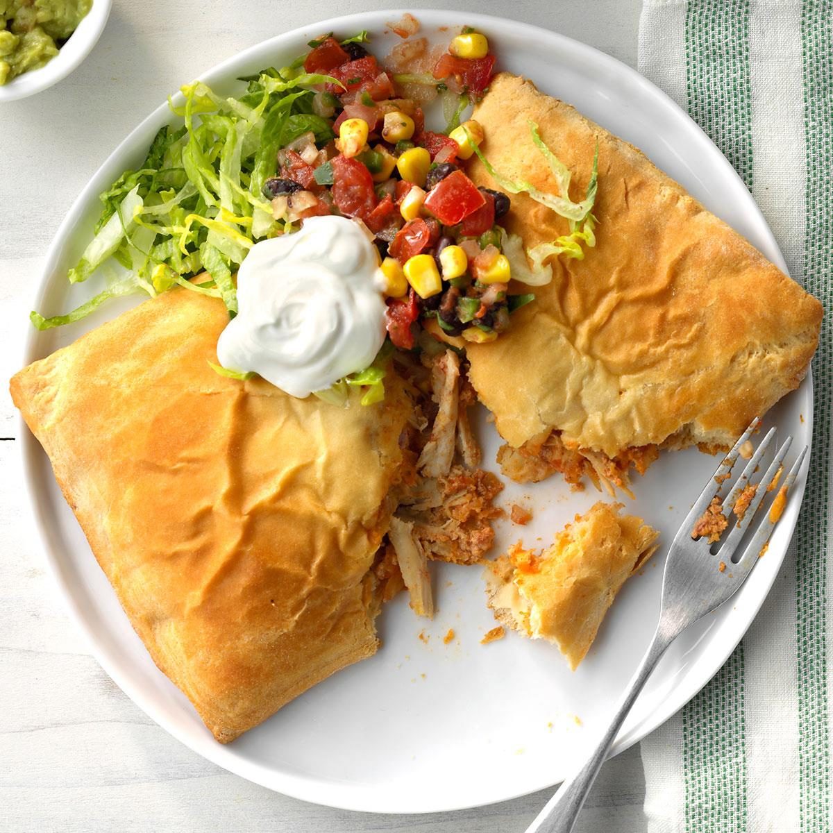 Air-Fryer Chicken Taco Pockets