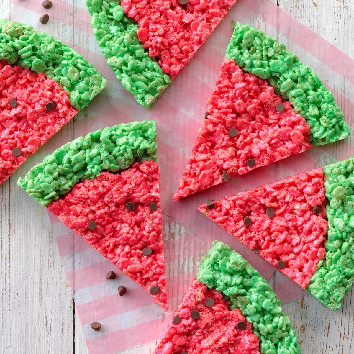 Watermelon Rice Krispies Treats