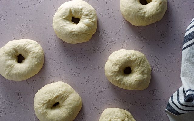 Cinnamon Crunch Bagels Panera raw dough bagel shapes