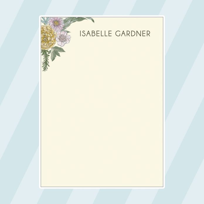 personalized stationery Colorful Linework Floral Stationery