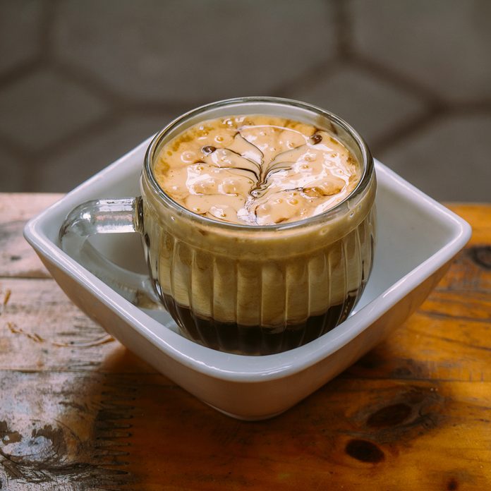 vietnamese recipes Egg coffee, a popular Vietnamese coffee with fresh egg.