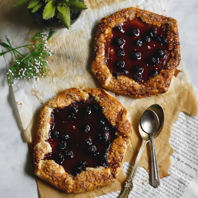 Lavender blueberry galette