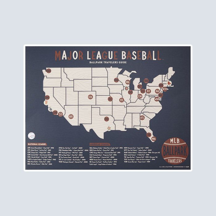 Mlb Ballpark Travelers Map