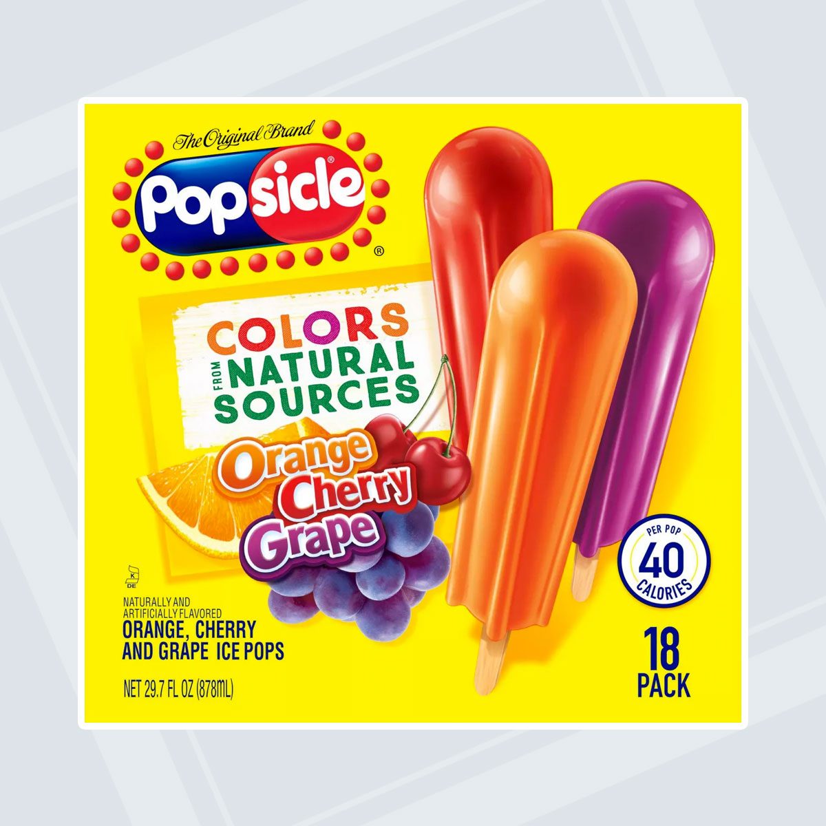 best popsicles Popsicle Orange Cherry Grape Variety Ice Pops 18ct