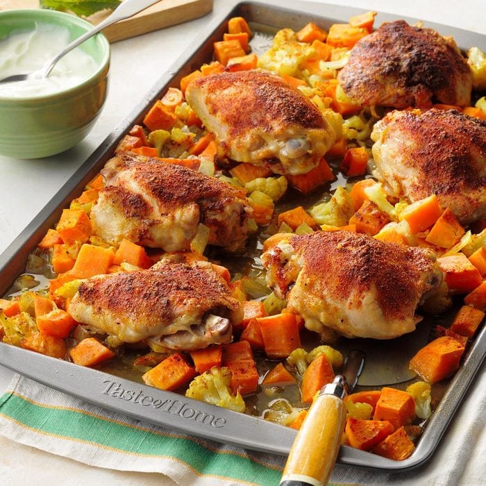 Sheet Pan Chicken Curry Dinner Exps Tohesodr21 205867 E02 17 4b