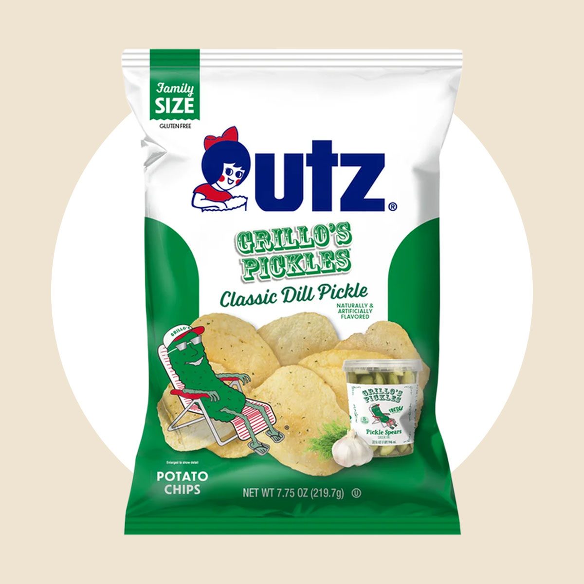Utz Classic Dill Pickle Chips Via Merchant 21 Pickle Flavored Foods