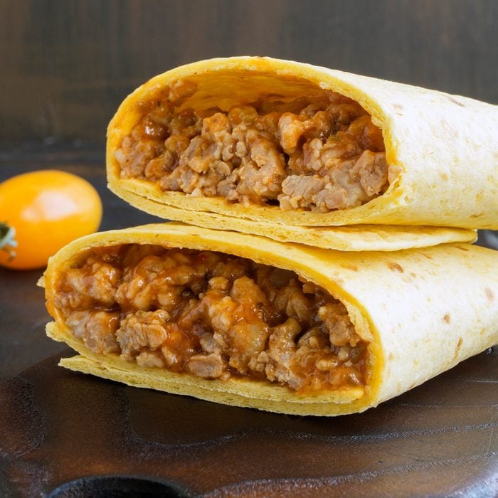 Traditional Mexican Dish, Burrito With Minced Meat