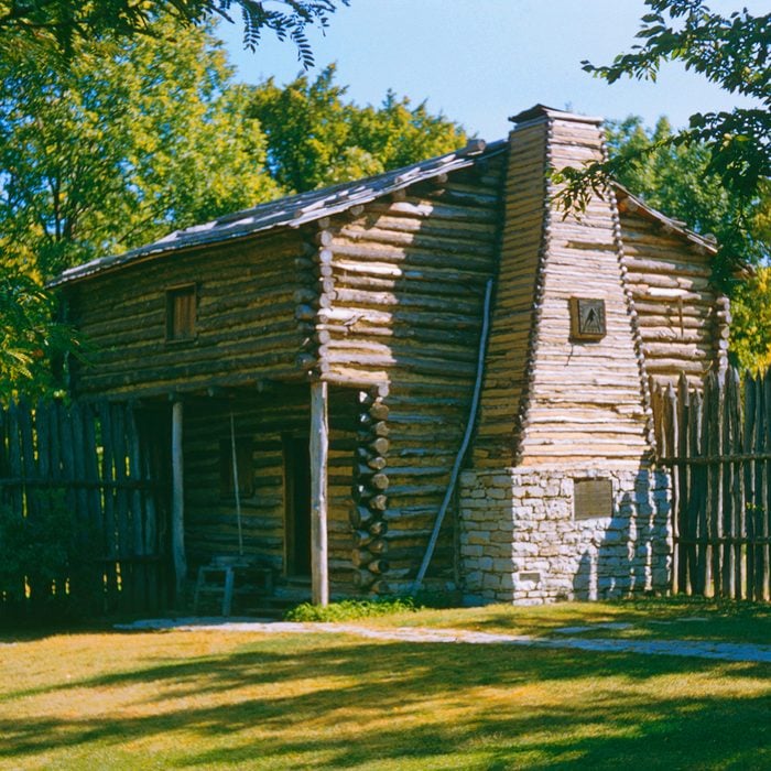 A section of the reconstructed Fort Harrod, Old Fort Harrod State Park, Kentucky, USA, circa 1960. (Photo by Harvey Meston/Archive Photos/Getty Images)