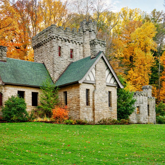 Squire's Castle was built in the 1890s by Feargus B. Squire for use as the gatekeeper's house for his future country estate, which was never built. It is now just a shell of a building owned by the Cleveland Ohio Metroparks and is open to the public.