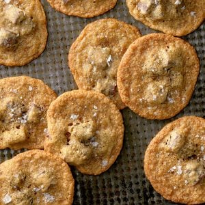 Salted Brown Sugar and Rye Chocolate Chip Cookies