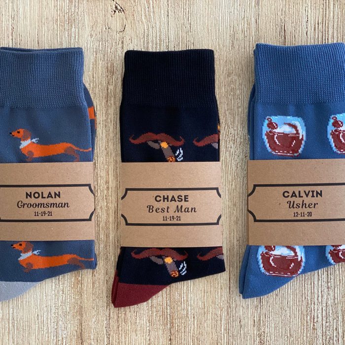 groomsmen gifts Personalized Wacky Socks