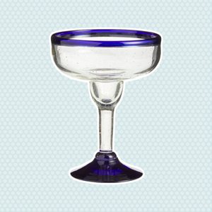 Rocco Blue Margarita Glass Set Of 4