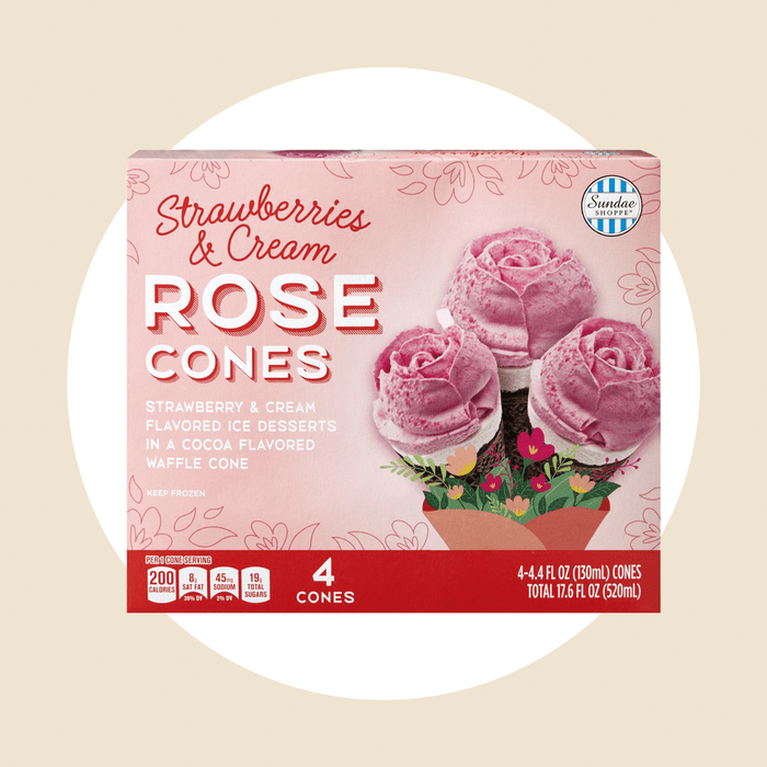 Rose Ice Cream Cones Ecomm Via Aldi