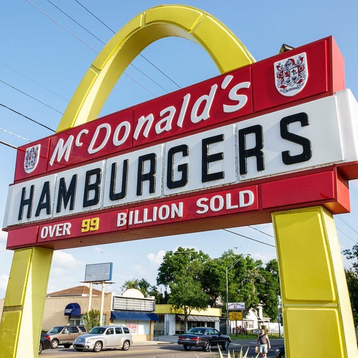 Florida, Winter Haven, McDonald's Hamburgers vintage sign. (Photo by: Jeffrey Greenberg/Education Images/Universal Images Group via Getty Images)