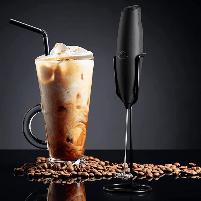 s $17 Handheld Milk Frother Makes Fancy Coffee Drinks