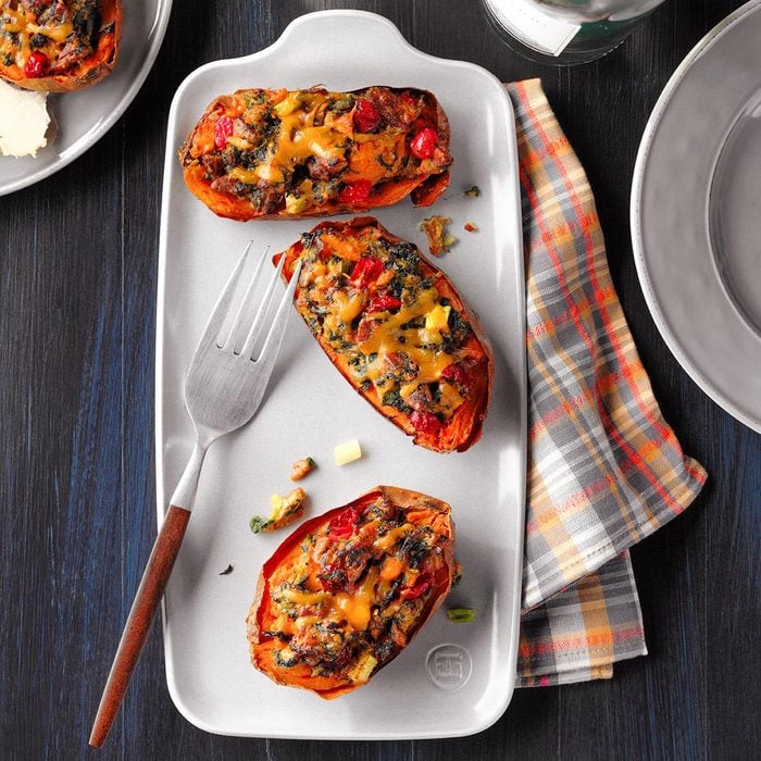 Air-Fryer Stuffed Sweet Potatoes