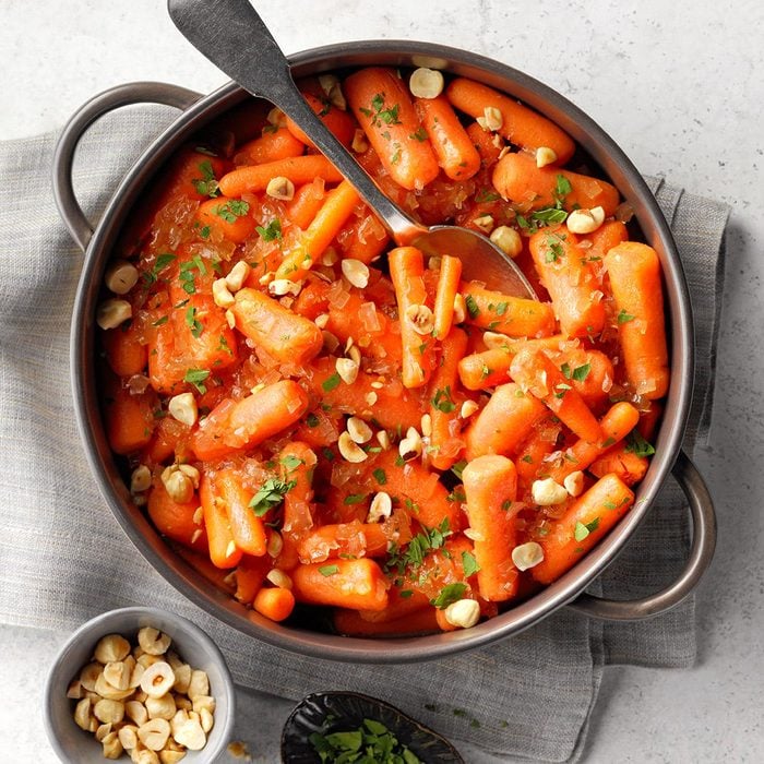 Glazed Marsala Carrots with Hazelnuts