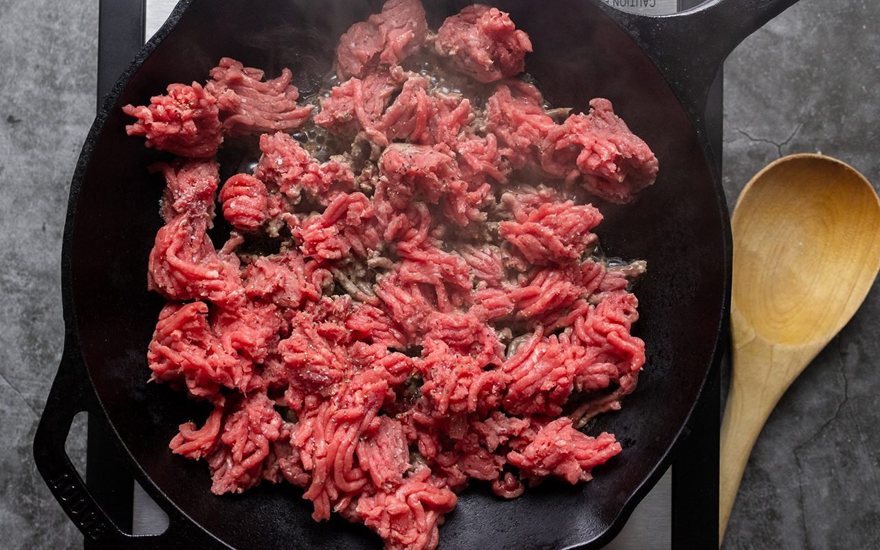 Allow the beef to cook How To Brown Ground Beef.taste Of Home.nancy Mock 2