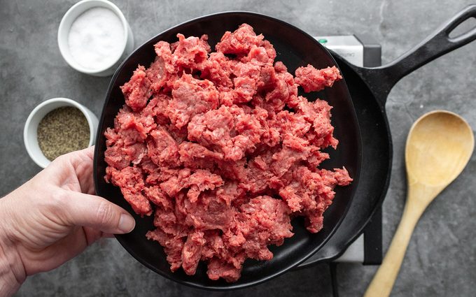 Break up and add the beef How To Brown Ground Beef.taste Of Home.nancy Mock 3