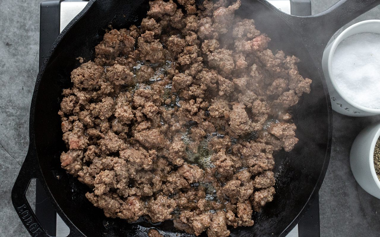 Drain the grease How To Brown Ground Beef.taste Of Home.nancy Mock 6