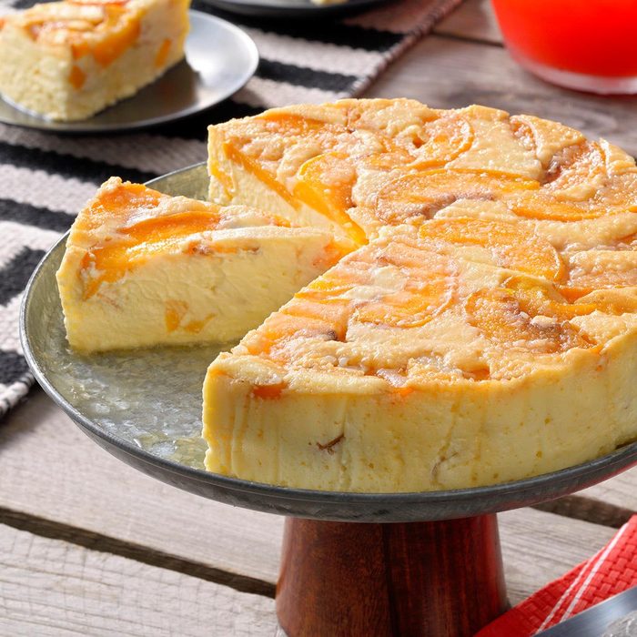 Peach Upside-Down Cheesecake