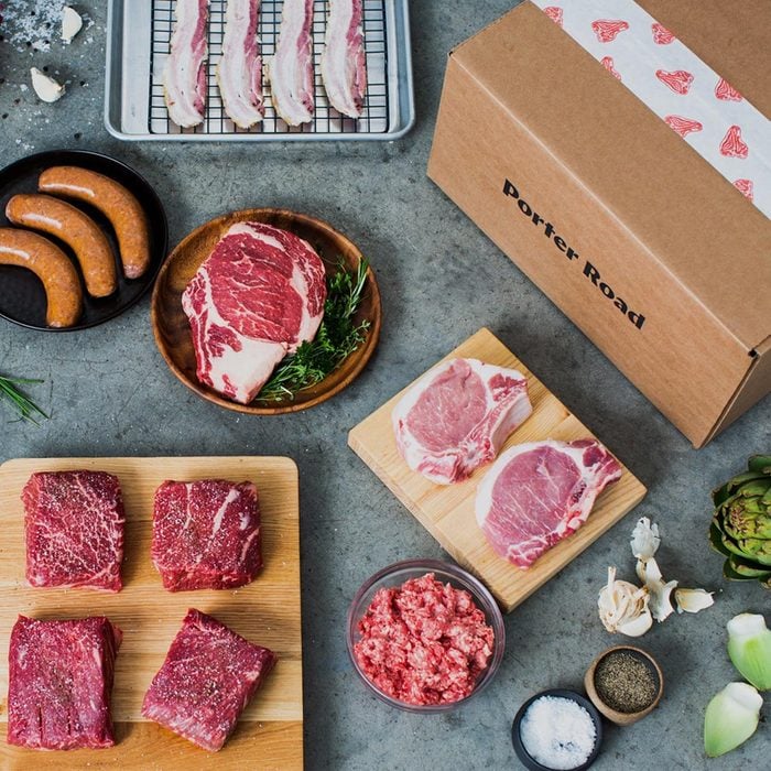 A Variety of Meats and Spices on a Table