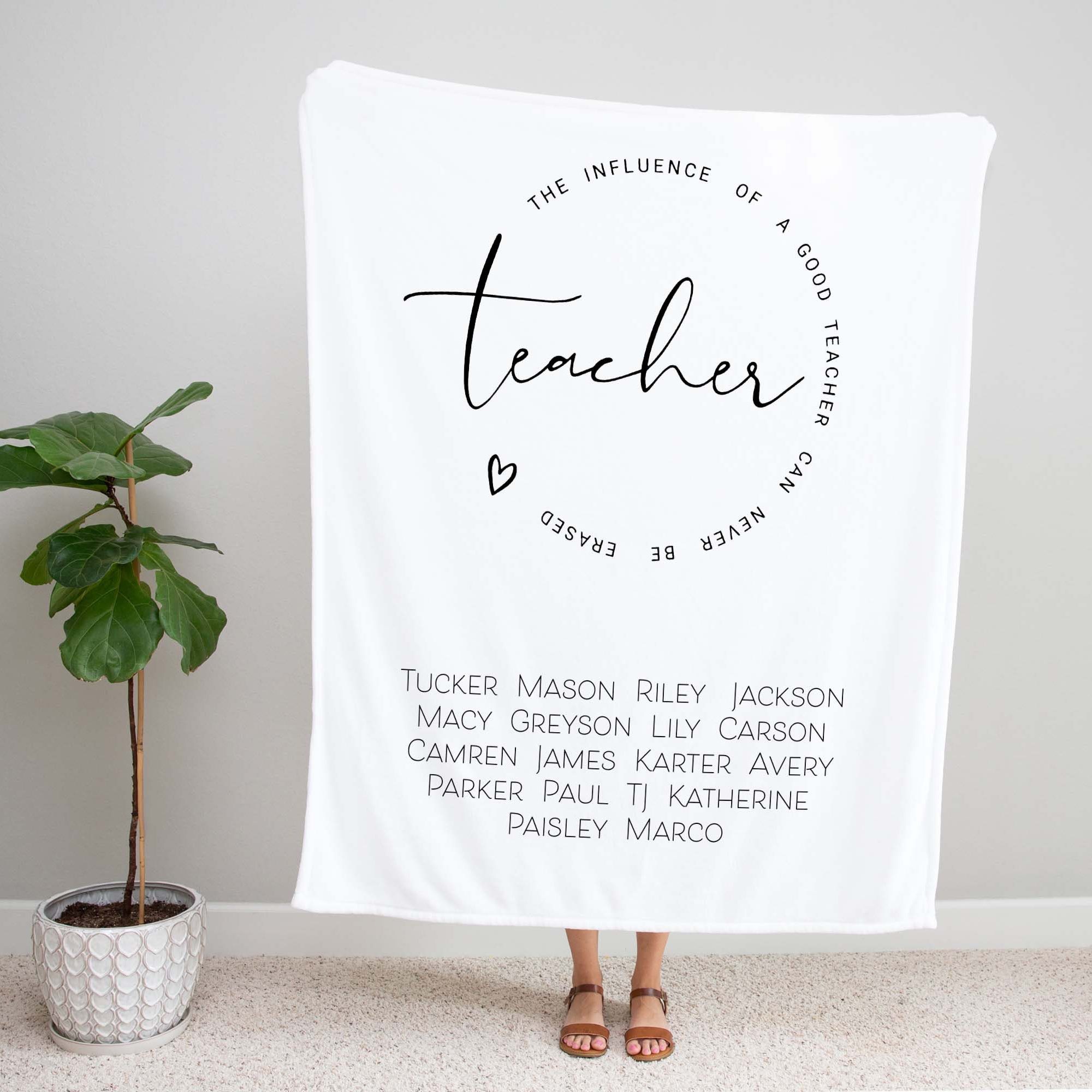 Custom Throw Blanket Gift For Teachers