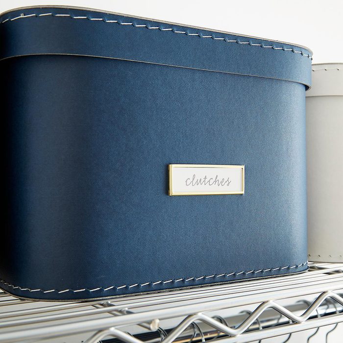 Navy Oskar Storage Box With Lid