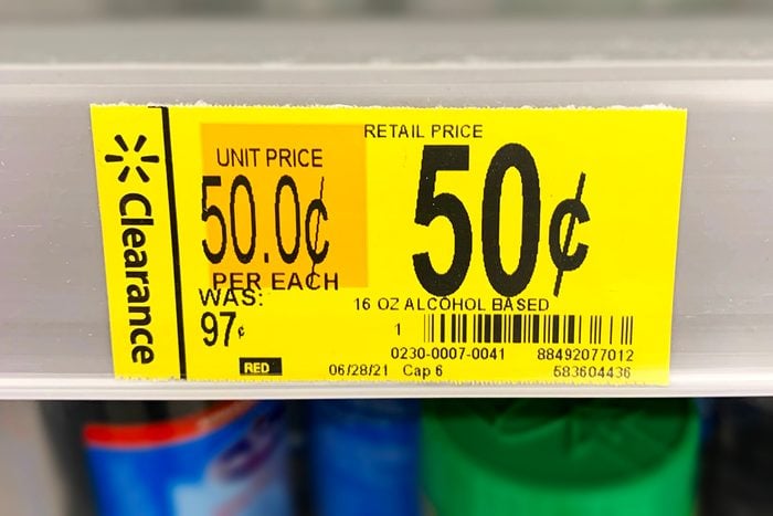 Walmart Price Tag Clearance