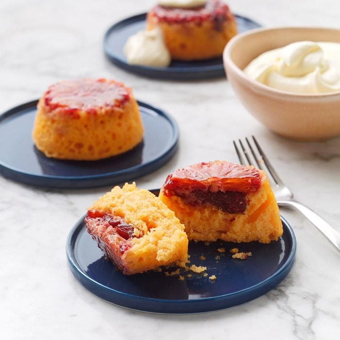 Upside-Down Blood Orange Cupcakes