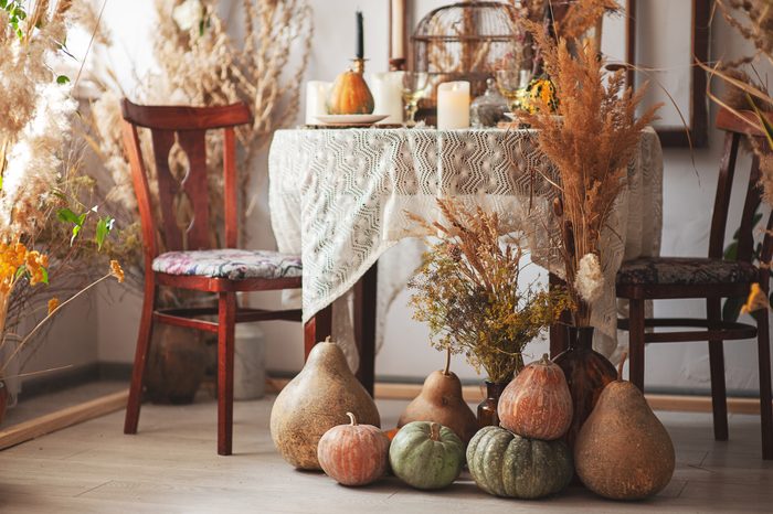 brown and neutral fall home decor
