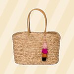 Straw Large Dome With Tassels Tote Handbag A New Day