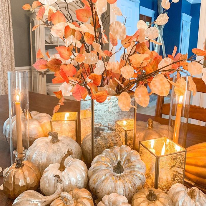 Studiobluedesignsco Chic And Shimmery Fall Centerpiece
