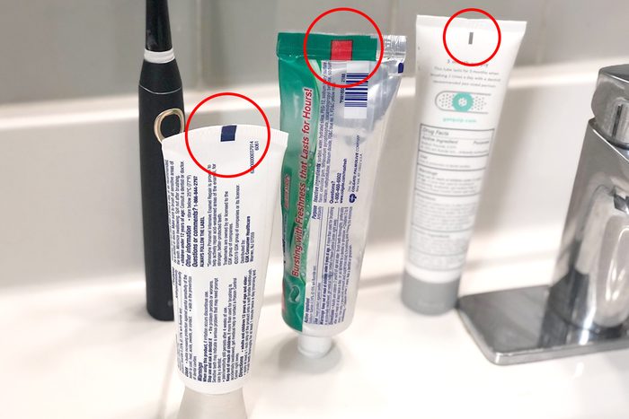 Colored Square on Toothpaste Tubes