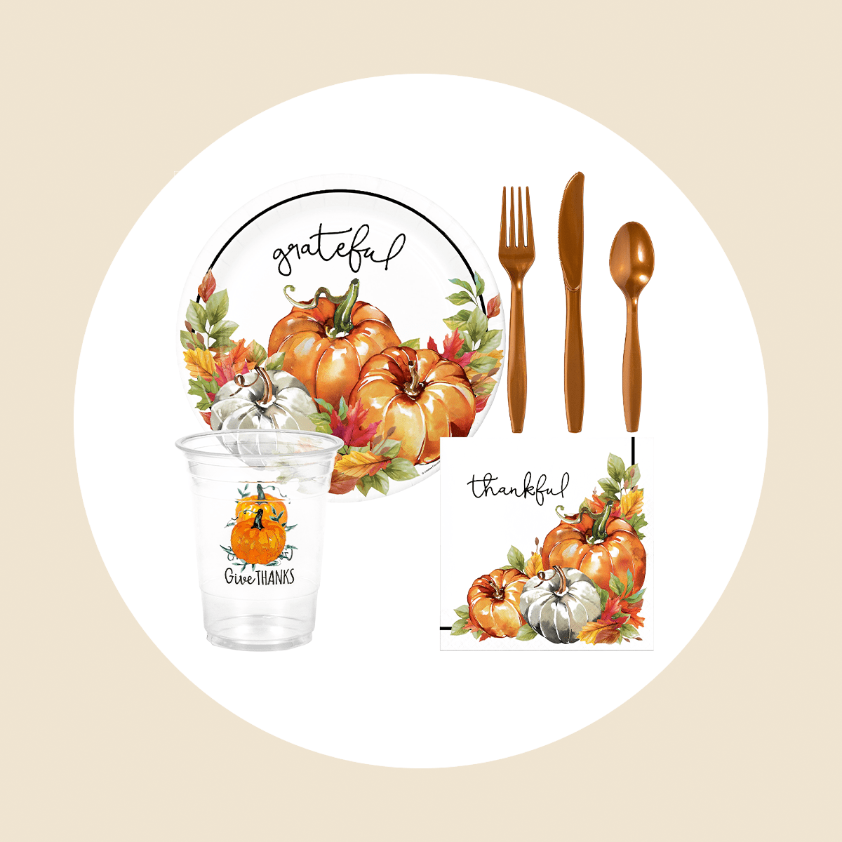 Way To Celebrate Traditional Thanksgiving Tableware Kit Ecomm Via Walmart.com